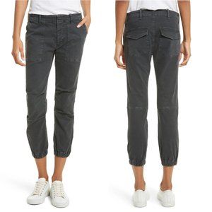 SOLD NILI LOTAN Women's 12 Cropped French Military Pant $345 Carbon Gray Jogger